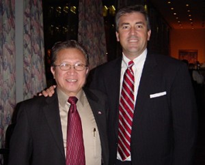 Jun Policarpio with NY State Senator Michael Balboni